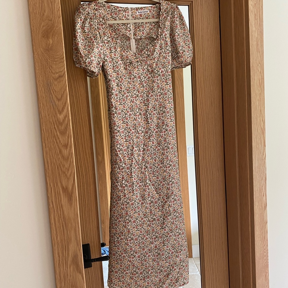 Reformation long floral dress